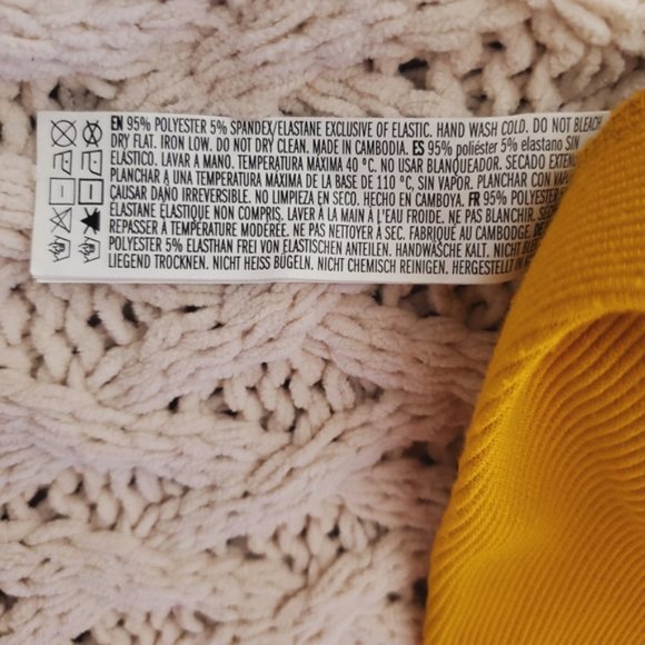 Mustard Knit Ribbed Hi-low Mini Skirt- S- NWOT - Picture 7 of 12